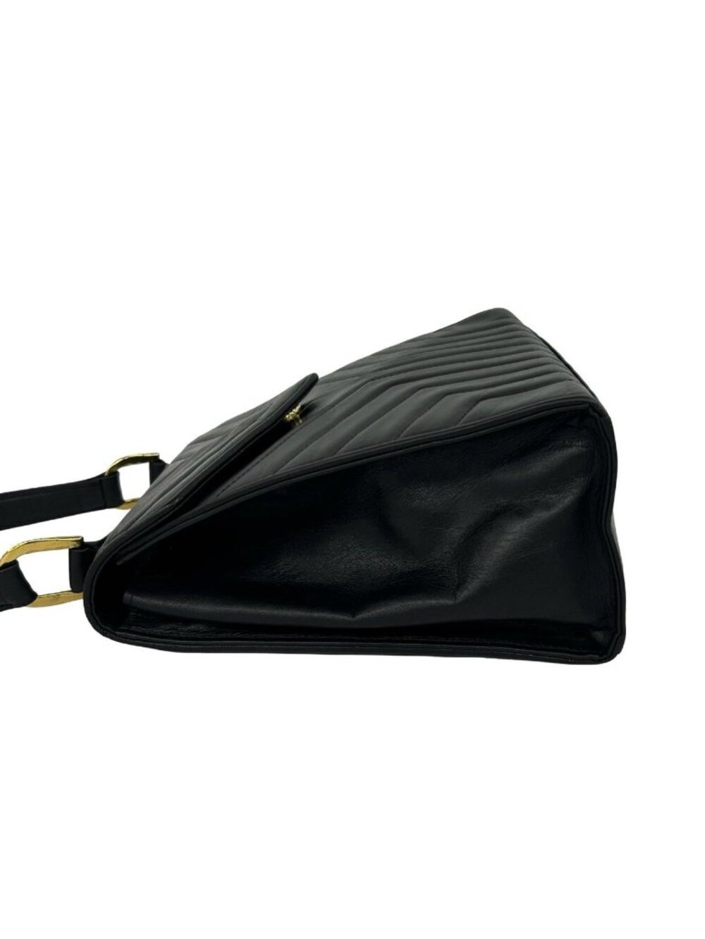 Saint Laurent Vintage Stitch Leather Handbag Mini Tote Black - Picture 5 of 10